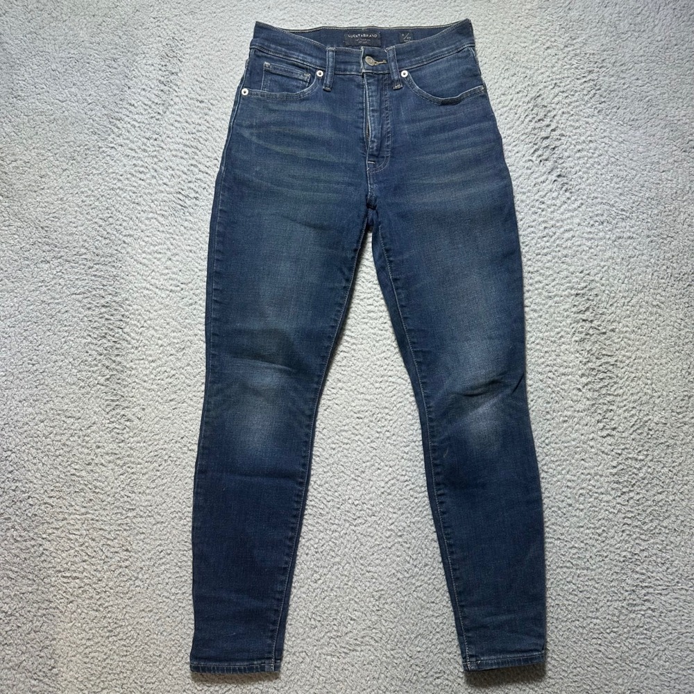Lucky Brand High Rise Skinny Brigitte Jeans Dark Wash Size 2‎ 26 Ankle